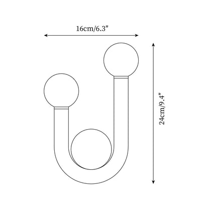 Thalia U Wall Lamp Modern Iron and Acrylic Lighting