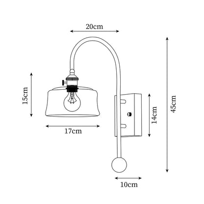 Juliette Tiffany Wall Light Brass Walnut and Glass Lighting