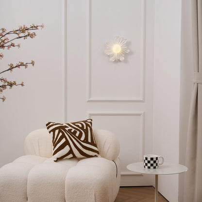 Camille Floral Resin Wall Lamp with Soft Glow Design