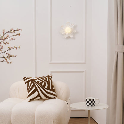 Camille Floral Resin Wall Lamp with Soft Glow Design
