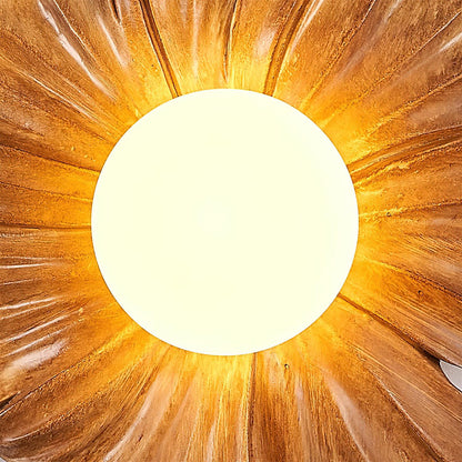 Camille Floral Resin Wall Lamp with Soft Glow Design