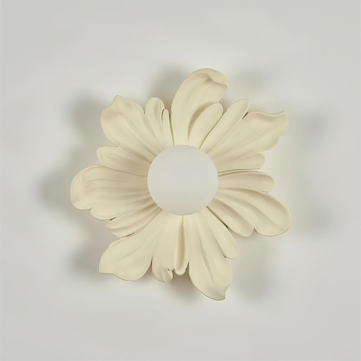 Camille Floral Resin Wall Lamp with Soft Glow Design