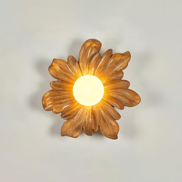 Camille Floral Resin Wall Lamp with Soft Glow Design