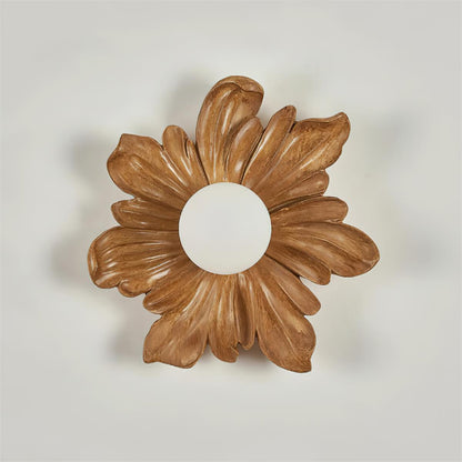 Camille Floral Resin Wall Lamp with Soft Glow Design