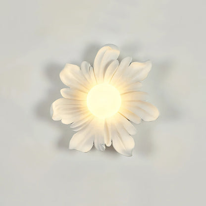 Camille Floral Resin Wall Lamp with Soft Glow Design