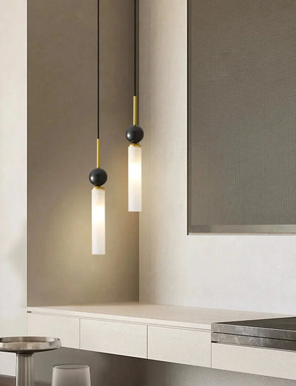 Éloise Tovar Marble Cylinder LED Pendant Chandelier