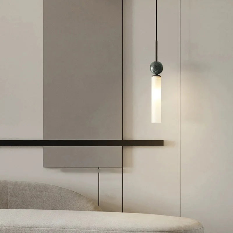Éloise Tovar Marble Cylinder LED Pendant Chandelier