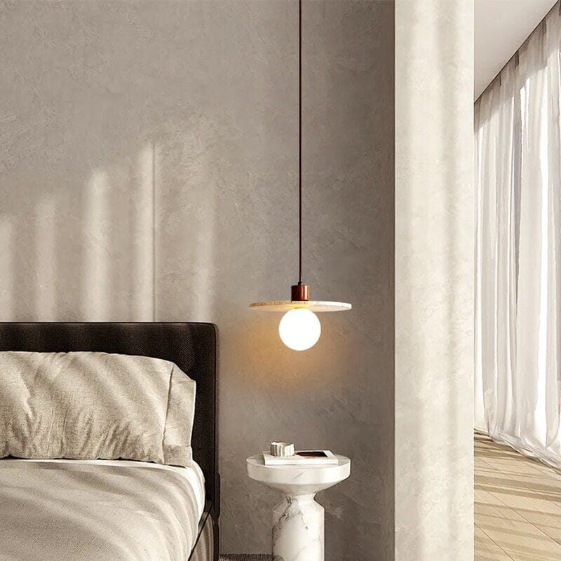 Sophie Travertine Industrial Pendant Light