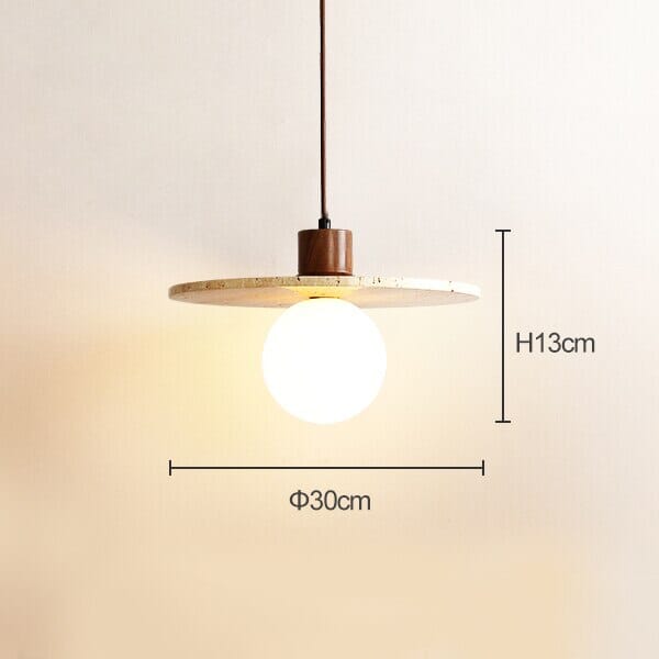 Sophie Travertine Industrial Pendant Light