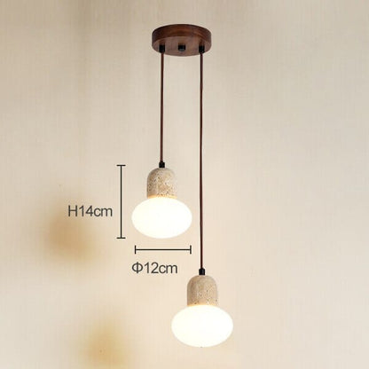 Sophie Travertine Industrial Pendant Light