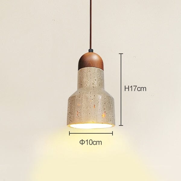Sophie Travertine Industrial Pendant Light