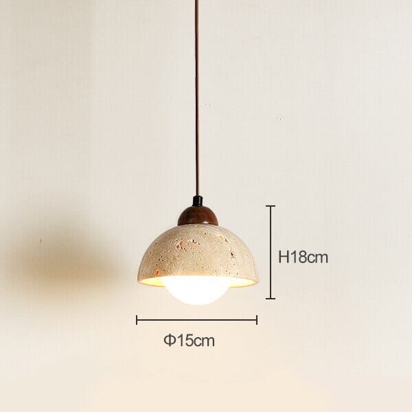 Sophie Travertine Industrial Pendant Light