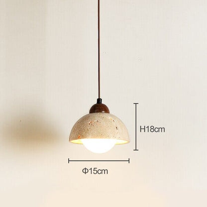 Sophie Travertine Industrial Pendant Light