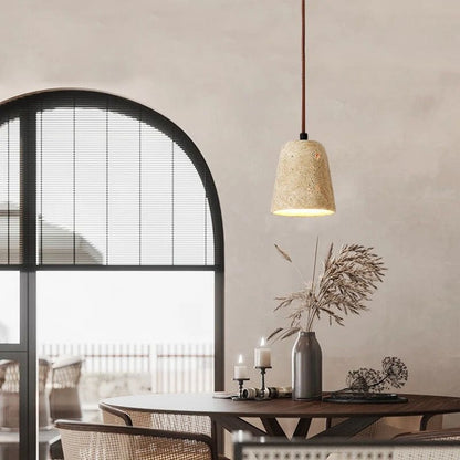 Sophie Travertine Industrial Pendant Light