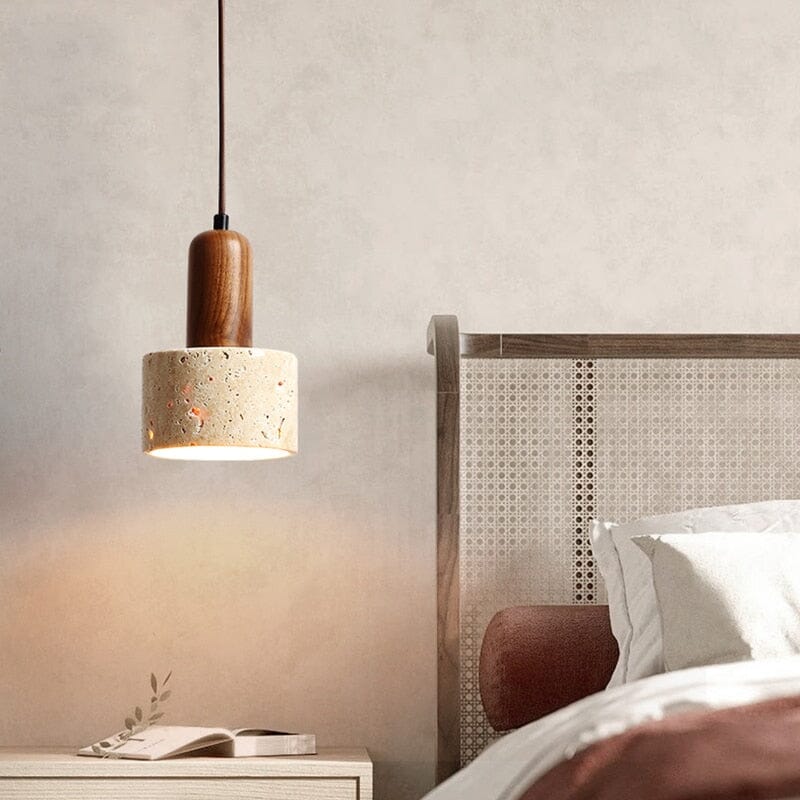 Sophie Travertine Industrial Pendant Light