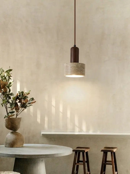 Sophie Travertine Industrial Pendant Light