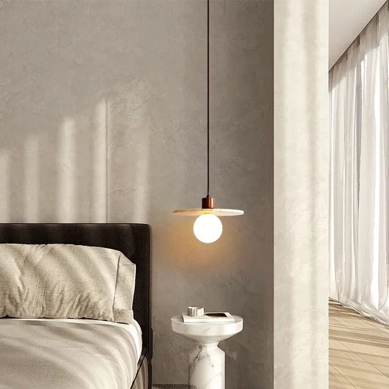 Sophie Travertine Industrial Pendant Light