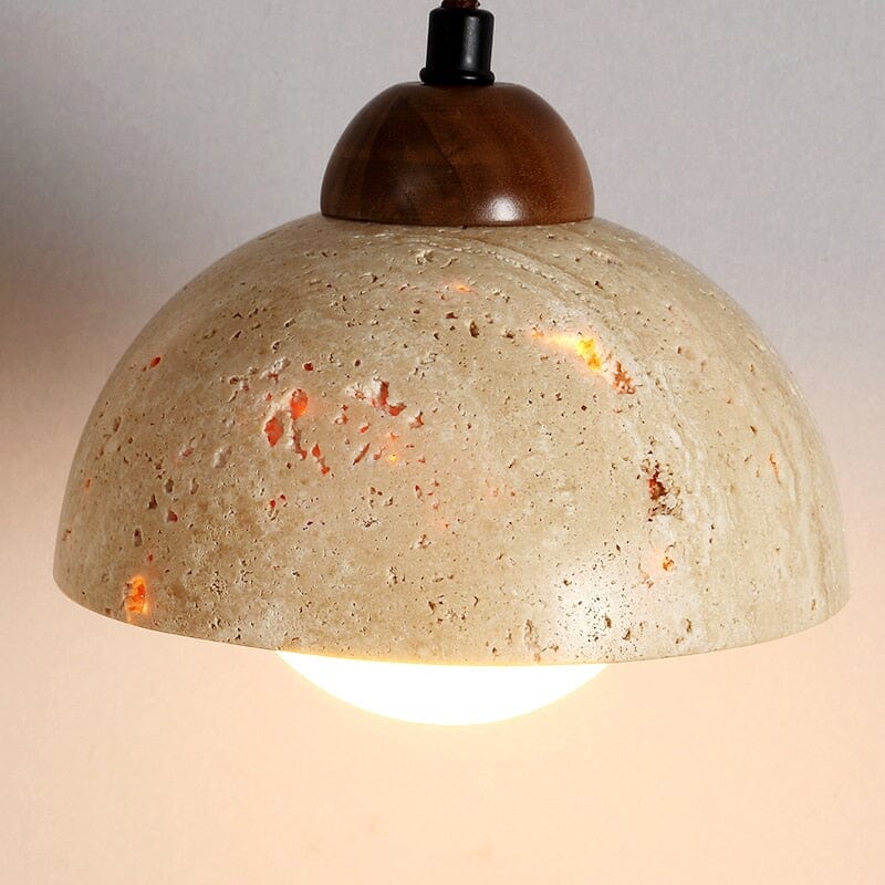 Sophie Travertine Industrial Pendant Light