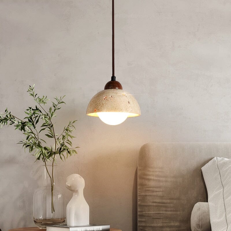 Sophie Travertine Industrial Pendant Light