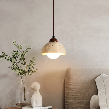 Sophie Travertine Industrial Pendant Light