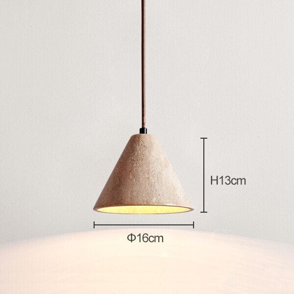Sophie Travertine Industrial Pendant Light