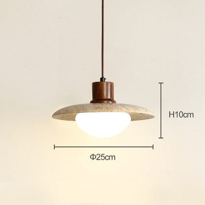 Sophie Travertine Industrial Pendant Light