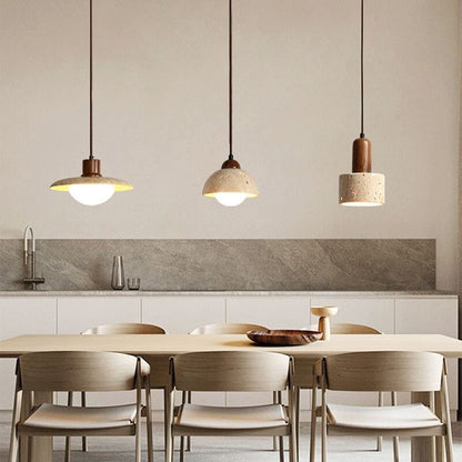 Sophie Travertine Industrial Pendant Light