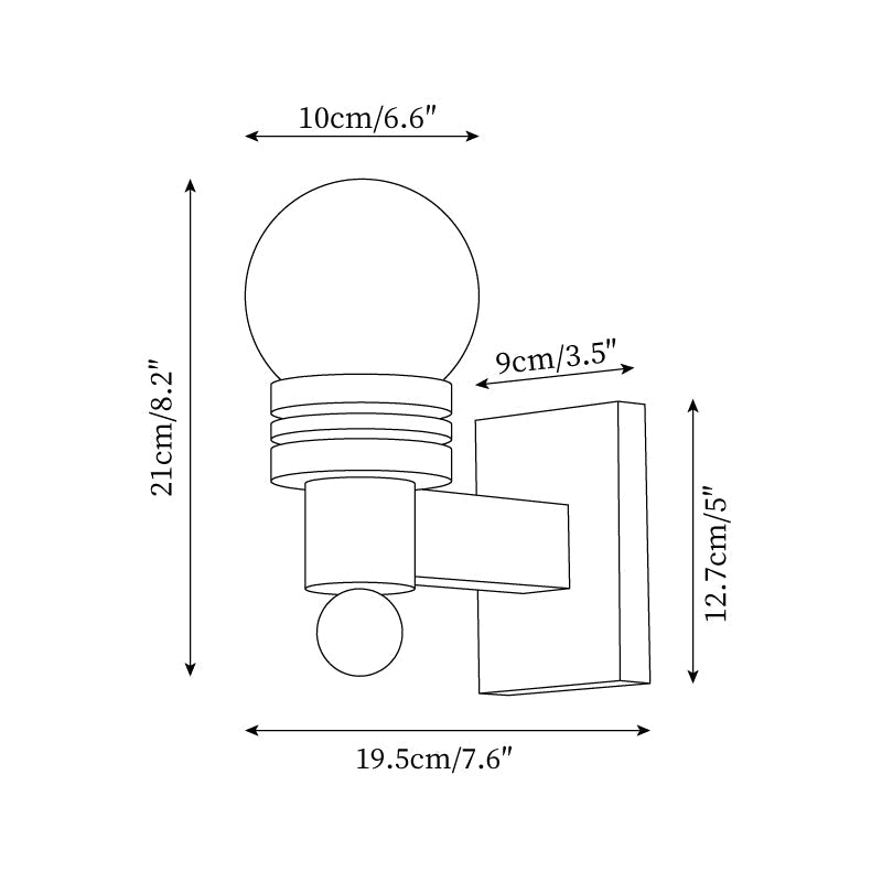 Sabrina Tupelo Wall Lamp Wood and Glass Classic Lighting