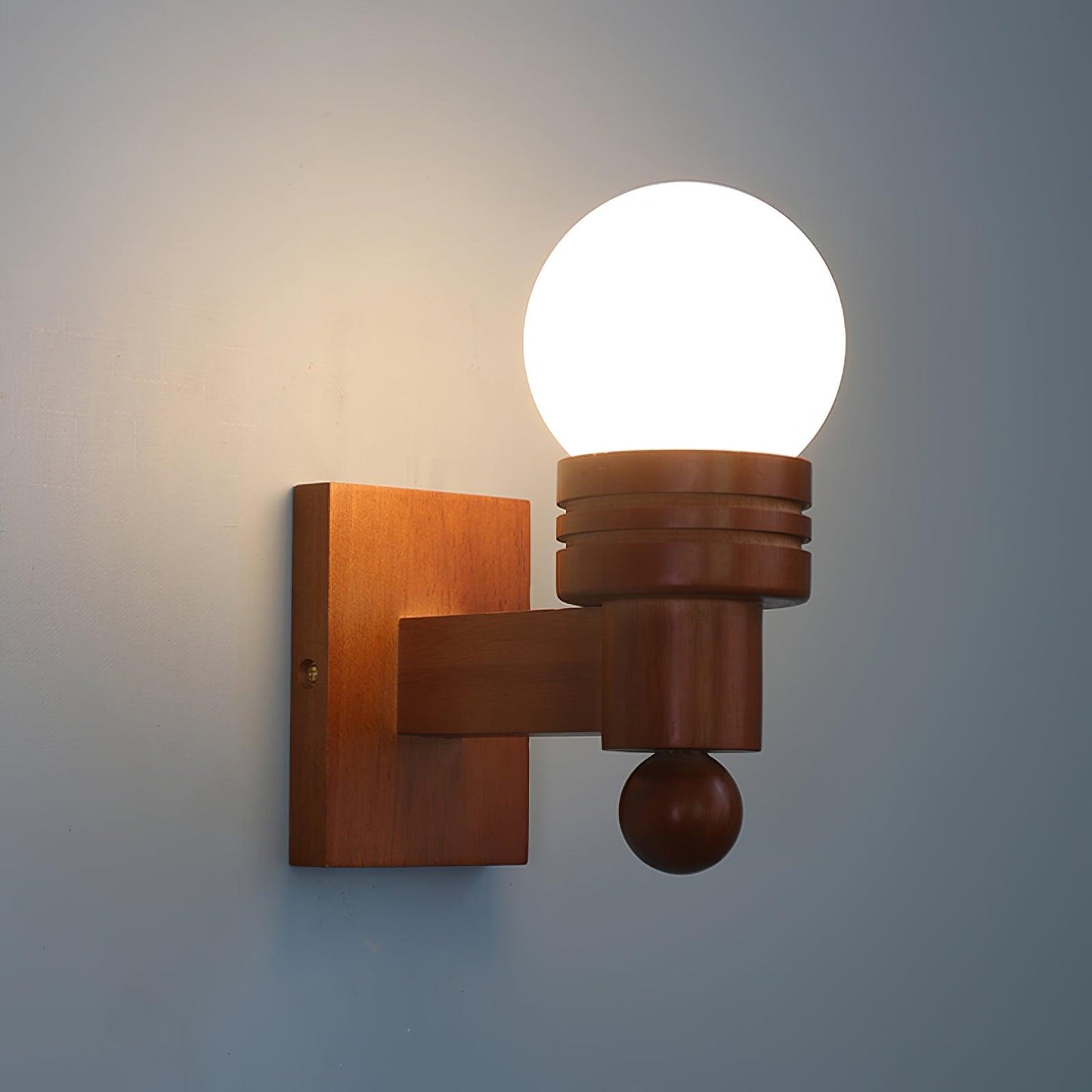 Sabrina Tupelo Wall Lamp Wood and Glass Classic Lighting
