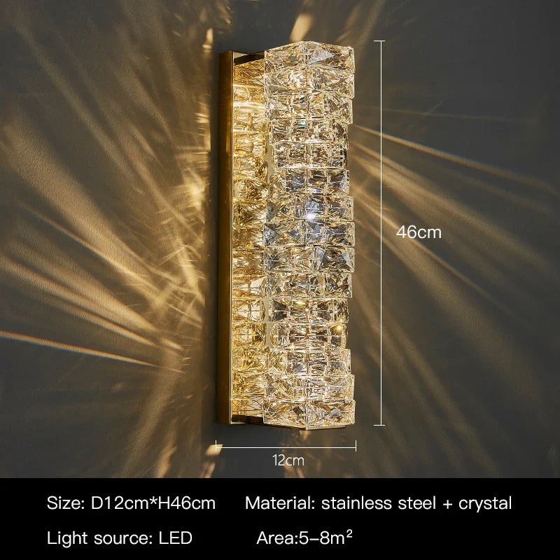 Camille Crystal Cascading Wall Sconce
