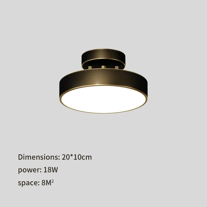 Juliette Brass Drum Ceiling Lamp