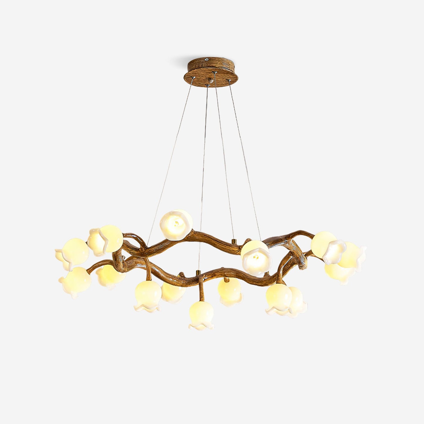 Amélie Flowers Chandelier, Organic Branch Design with Delicate Bloom Lights