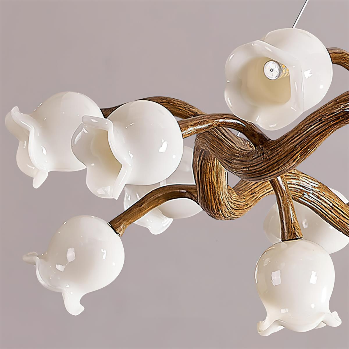 Amélie Flowers Chandelier, Organic Branch Design with Delicate Bloom Lights