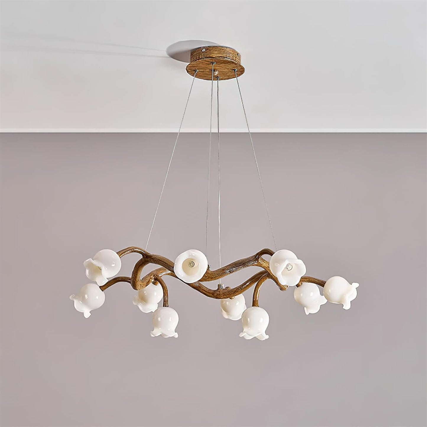 Amélie Flowers Chandelier, Organic Branch Design with Delicate Bloom Lights