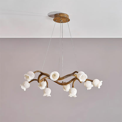 Amélie Flowers Chandelier, Organic Branch Design with Delicate Bloom Lights