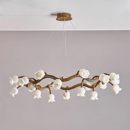 Amélie Flowers Chandelier, Organic Branch Design with Delicate Bloom Lights