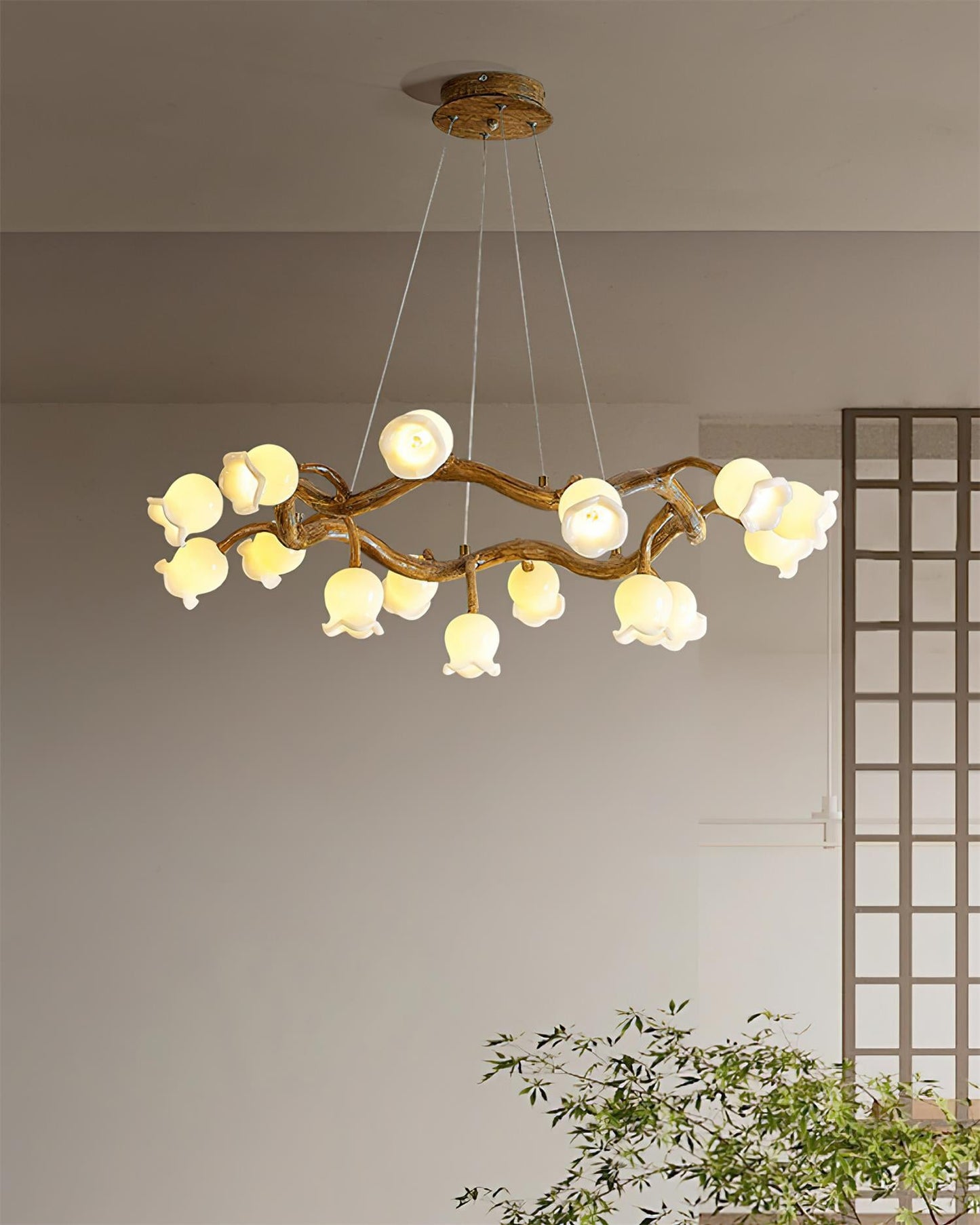 Amélie Flowers Chandelier, Organic Branch Design with Delicate Bloom Lights