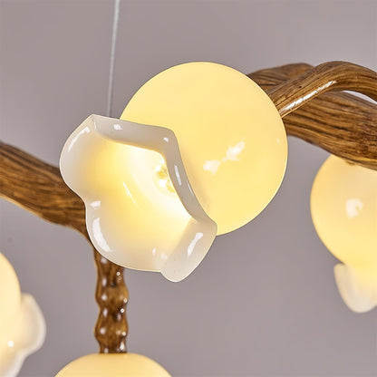 Amélie Flowers Chandelier, Organic Branch Design with Delicate Bloom Lights