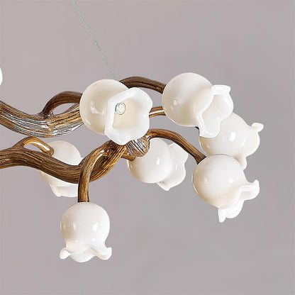 Amélie Flowers Chandelier, Organic Branch Design with Delicate Bloom Lights