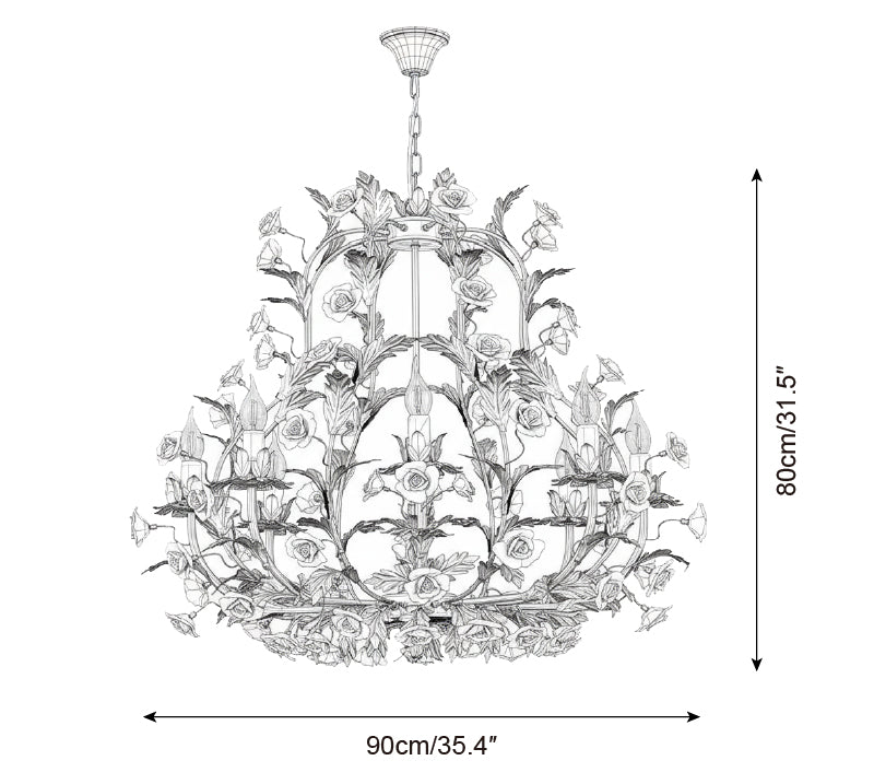 Éloise Valrosa Floral Chandelier