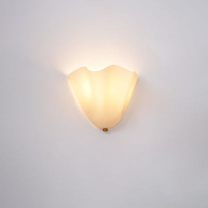 Violette Hand-Blown Glass Wall Lamp with Petal Silhouette