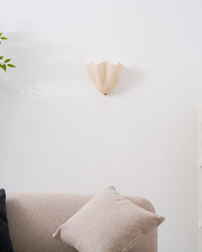 Violette Hand-Blown Glass Wall Lamp with Petal Silhouette