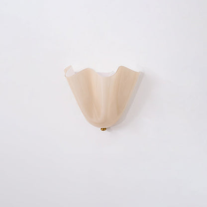 Violette Hand-Blown Glass Wall Lamp with Petal Silhouette
