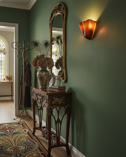 Violette Hand-Blown Glass Wall Lamp with Petal Silhouette