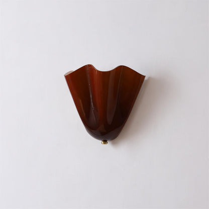 Violette Hand-Blown Glass Wall Lamp with Petal Silhouette
