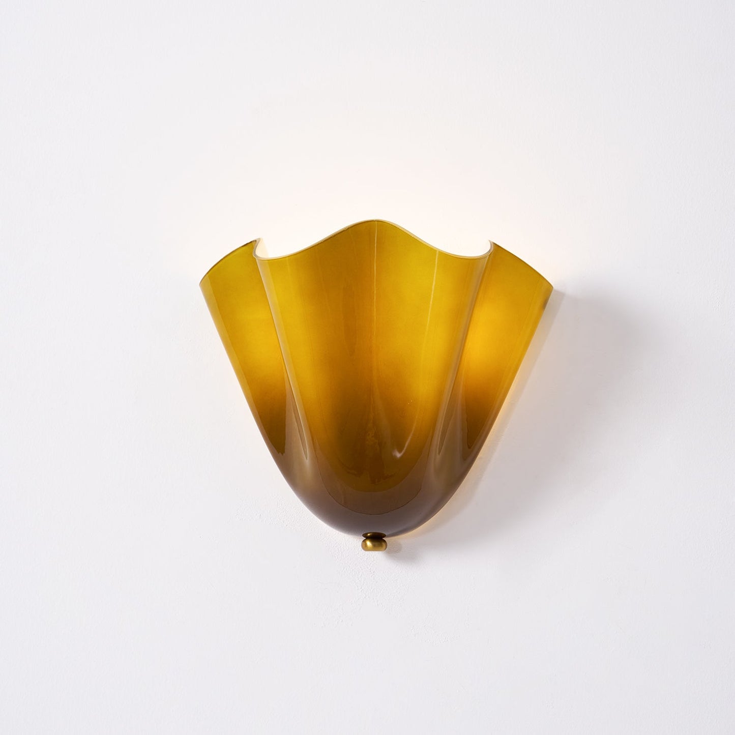 Violette Hand-Blown Glass Wall Lamp with Petal Silhouette