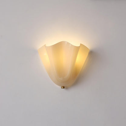 Violette Hand-Blown Glass Wall Lamp with Petal Silhouette