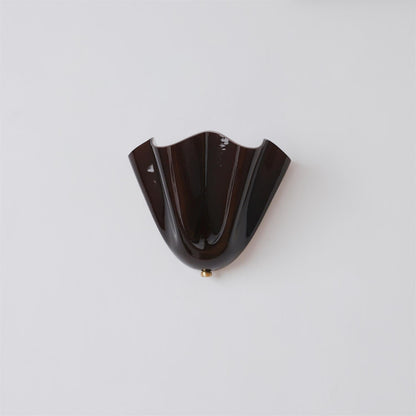 Violette Hand-Blown Glass Wall Lamp with Petal Silhouette