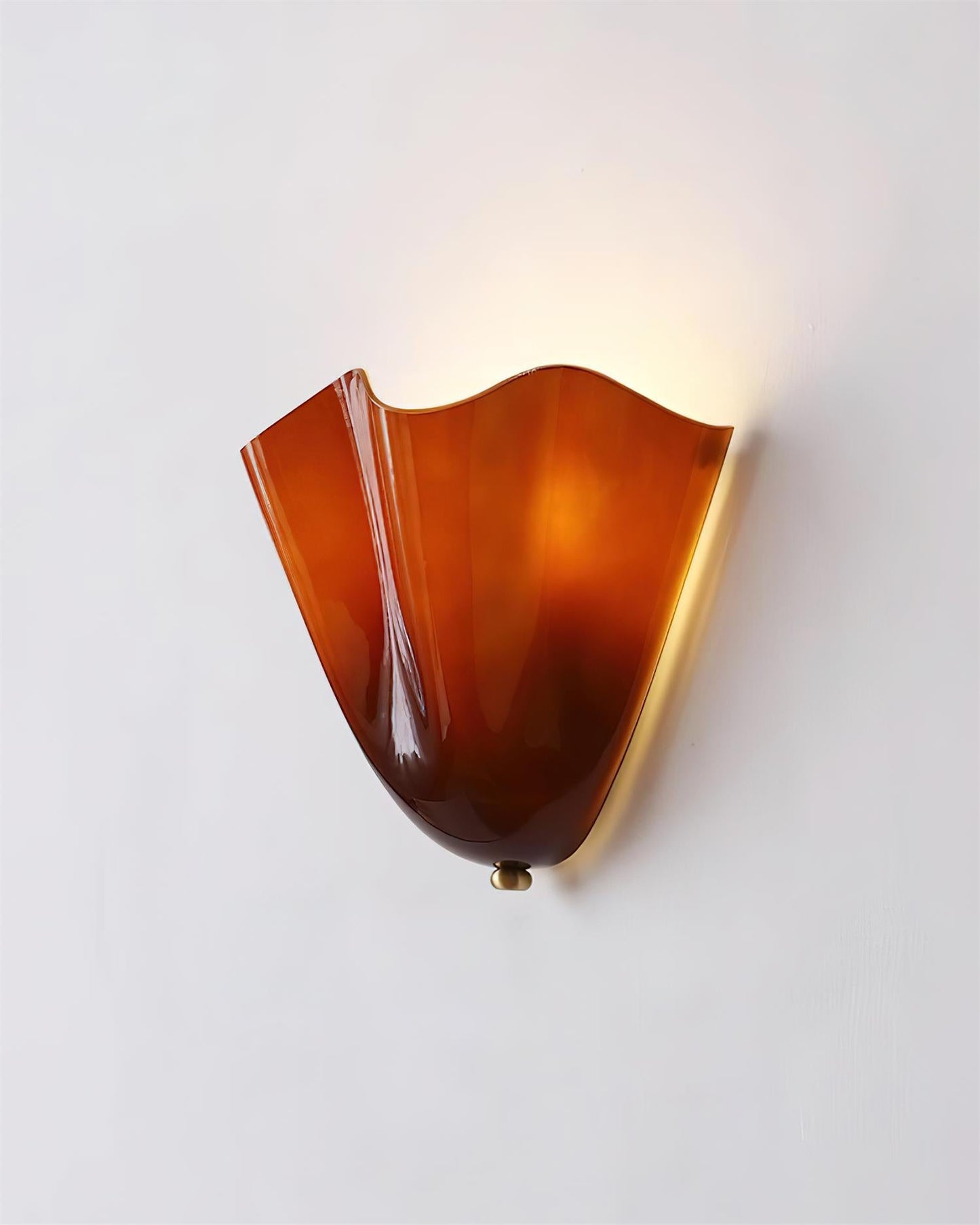 Violette Hand-Blown Glass Wall Lamp with Petal Silhouette