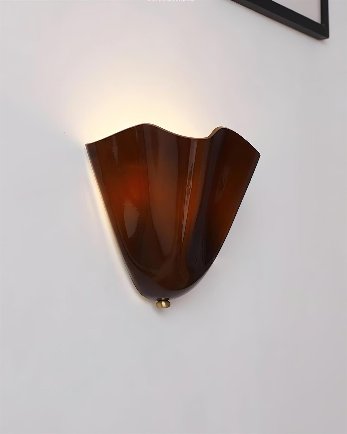 Violette Hand-Blown Glass Wall Lamp with Petal Silhouette